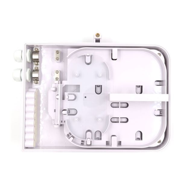 200mm X 215mm X 54mm Fiber Optic Termination Box For FTTx All Networks 2 Inlet Ports