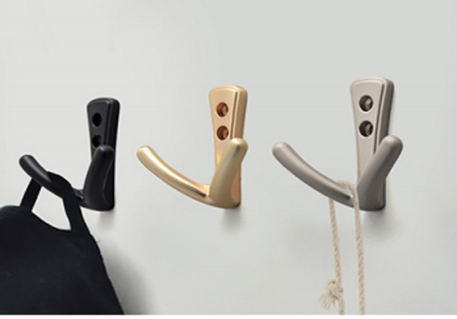 Modern Y-shaped Simple Solid Zinc Alloy Coat Hook Key Hook Double Hook Door Hat Rack Bedroom Bathroom Wardrobe Furniture