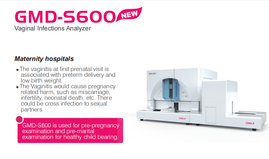 Анализатор инфекций CE медицинских служб Gynecology GMD-S600 автоматический влагалищный