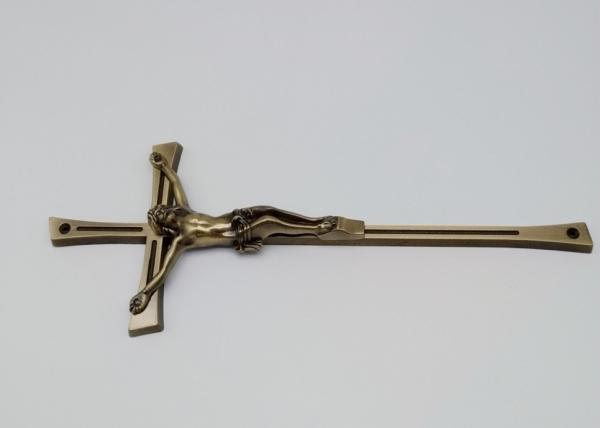 Coffin decoration zamak crucifix D056 bronze color size 39*15cm size