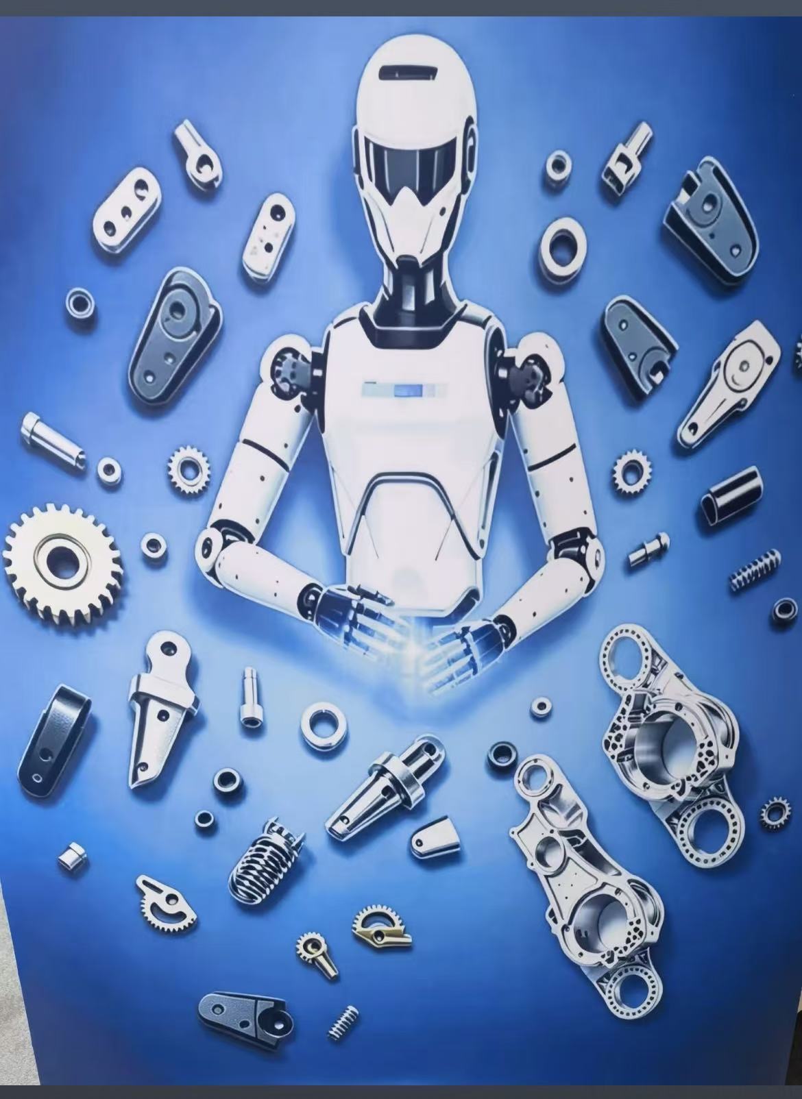 Precision machining of humanoid robot structural components CXD-2651