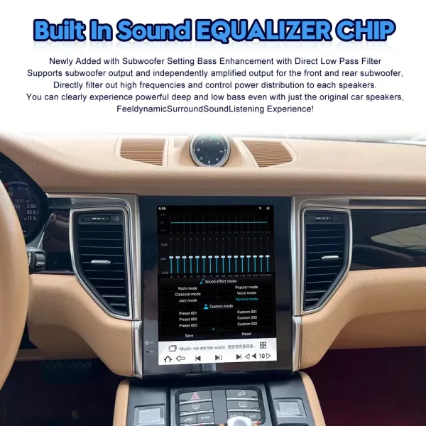 Авторадио Viknav Для Porsche Macan (2010-2015) 10,4 дюйма Авто вертикальный экран Carplay GPS навигация Мультимедийный проигрыватель