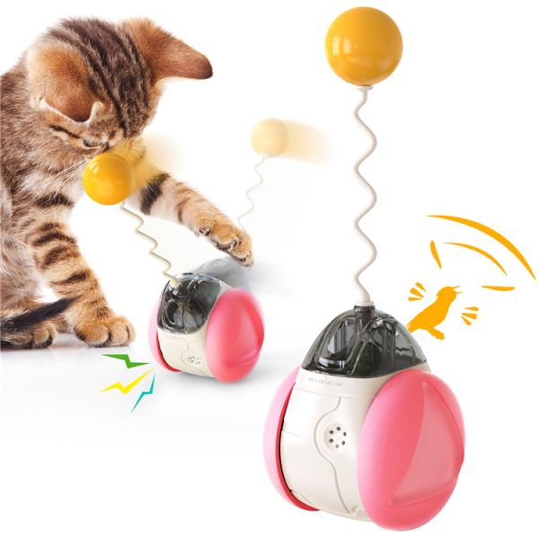 Interactive Catnip Cute Pet Toys Electric Automatic Rotating Tumbler Cat Toy