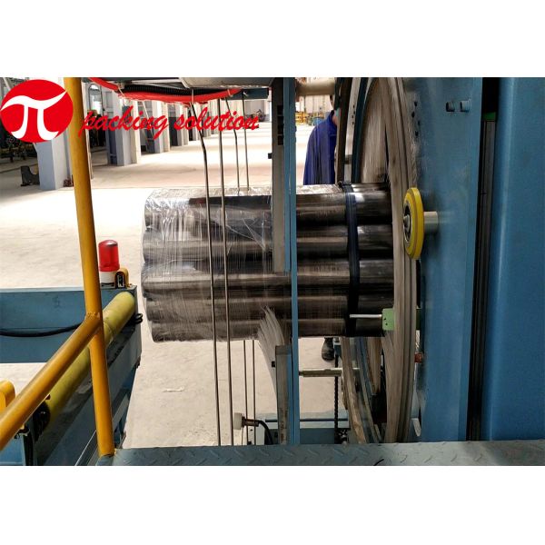 Голубой горизонтальный стальной располагать машины упаковки 1.5kw трубки 1m/Min 90r/Min точный