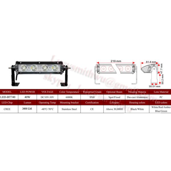 40W Led work lights truck driving lamps/Spot/LED arbeidslys foco faenero Faros,Led Work li Faros de trabajo, LED-BT740