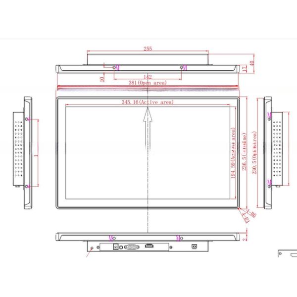 Открытый кадр встроенный 15,6 дюйма 1920x1080 емкостный сенсорный экран Android планшетный киоск поддерживающий Ubuntu Debian Linux OS