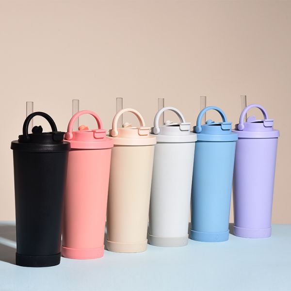Stainless Steel Reusable Tea Coffee Travel Mug WITH LID Customized Logo Acceptable