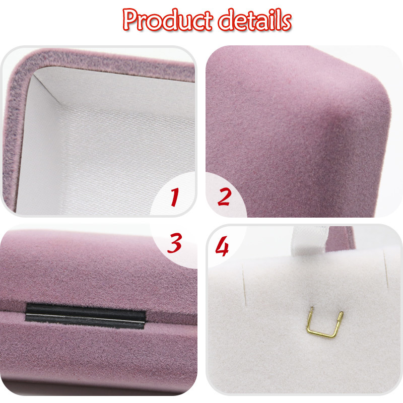 Multiple Sizes Stylish Velvet Jewelry Box Set For Necklace Earrings Pendant