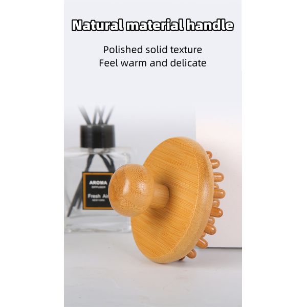 Scalp Massage Bamboo Hair Brush Hair Comb Custom Logo Wood Detangling Hair Comb 2023 Eco-friendly Guasha Massage Tools