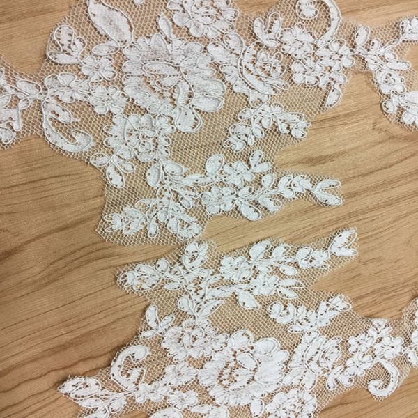 Ivory Venise Cord Lace Applique for Bridal Gown Wedding Dress decoration