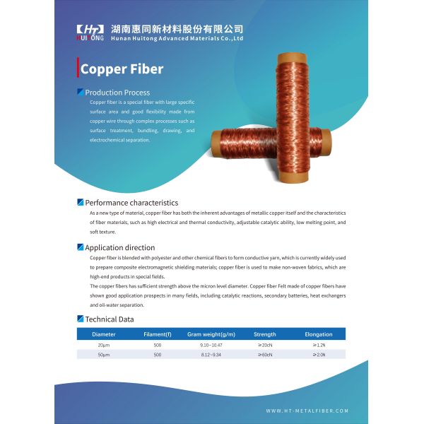 Copper Fiber - A Special Fiber With Large Specific Surface Area And Good Flexibility