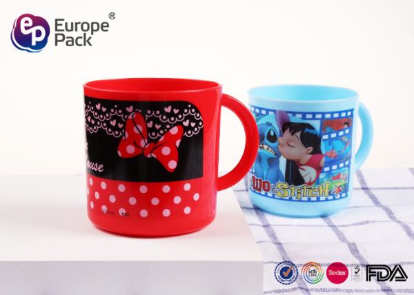 Customized Durable Childrens Plastic Cups Kids Cups With Handles