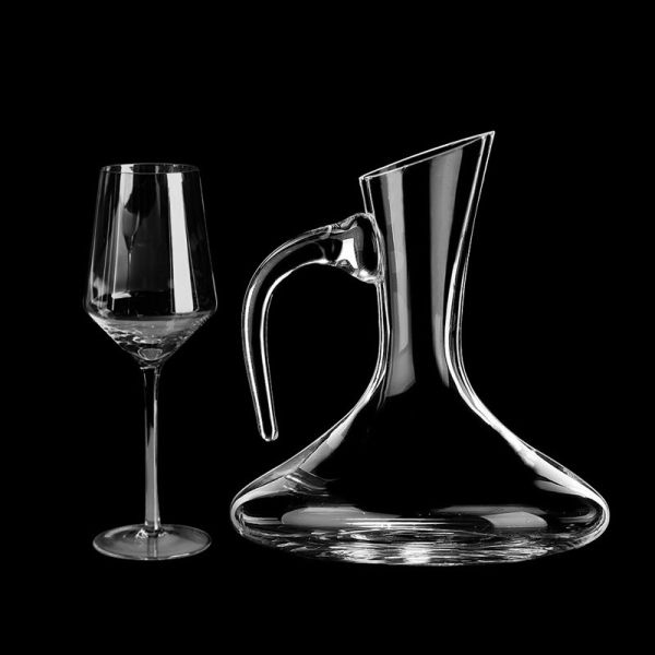Décanteur et aérateur de vin de cristal sans plomb fabriqué artisanalement en gros.