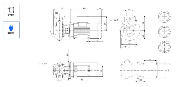 Grundfos NBG 80-65-160/177 Non-self-priming single-stage volute centrifugal pumps are used for water supply in residential communities and buildings