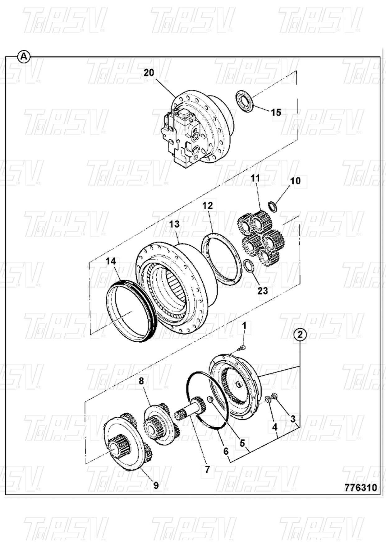 05/903801 05/903821 Capa de transmisión final de excavadora JS220 personalizable para modelos de excavadoras Hyundai de alta precisión y compatibles