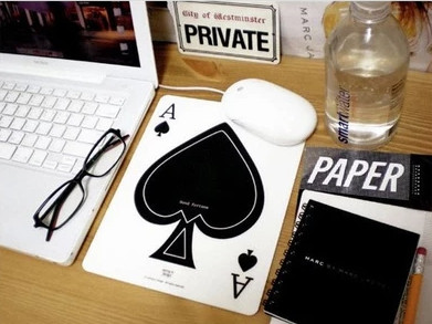 Poker Spade A Pattern Mouse Pad  promotion gift