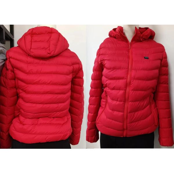 4 Heating Zones Electric Heated Jacket hoodie S Red men and women