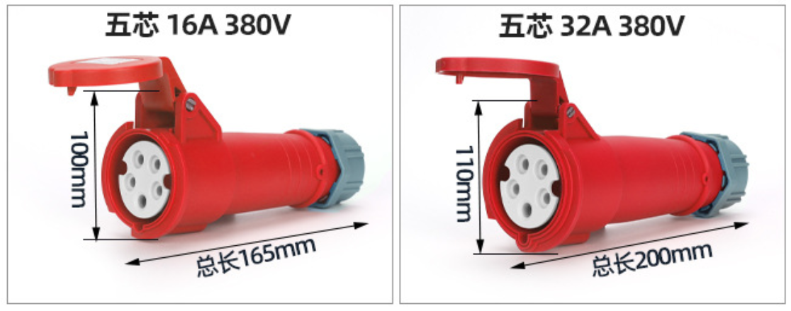 Industrial Plugs (16A/32A) & Flush-Mount Waterproof Industrial Sockets — 3-Phase 4-Wire / Aviation-Style (3-Pin, 4-Pin, 5-Pin)