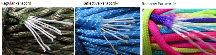 Шнур шатра стренги ролика 7 веревочки Paracord нейлона 550 отражательный