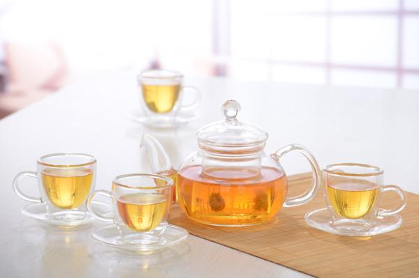 Double wall glass, Heat-resistant  glass teapot, borosilicate glass tea set, Espresso, Latte, Cappuccino cup
