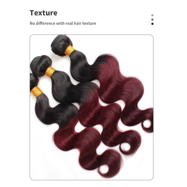 1b 99j Bw Colored Human Hair Bundles