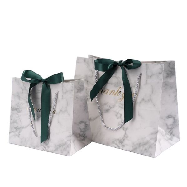 Принимается заказ по заказу. CAIFENG Luxury Marble Paper Bag для обуви, одежды, упаковки.