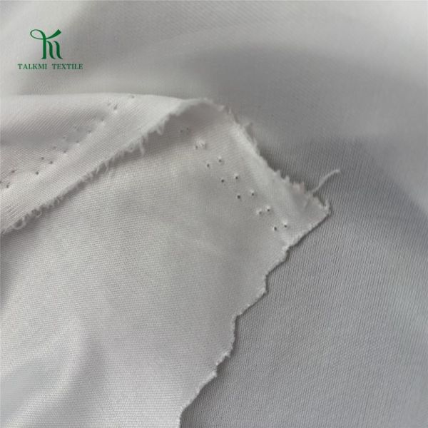 High Quality 115-120gsm White Knitted Fabric Elastic Polyester Greige Fabric Popular Export for Vest Camisole Woven Plain