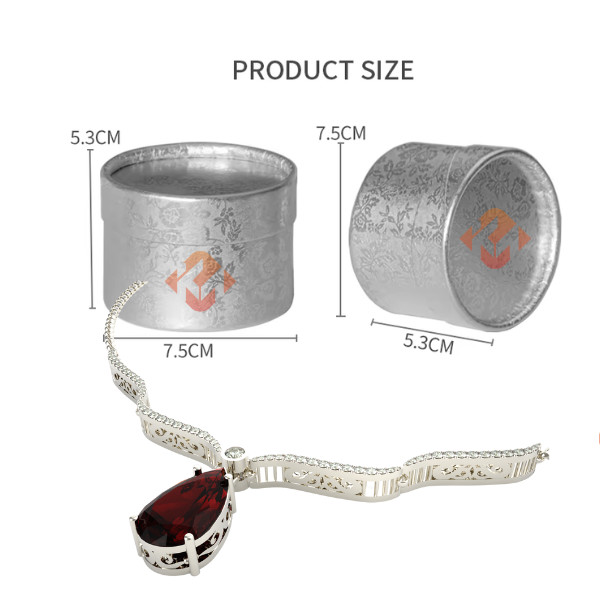 Collar Los pendientes Tubo de regalo de papel Envases de tubos de papel Kraft reciclado