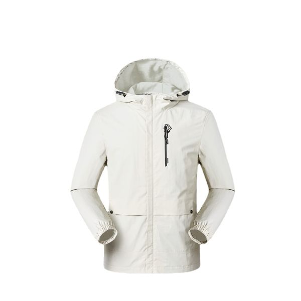 Thick Custom Safari Zip Up Jacket Dyed Windbreaker Jacket Woven Tactical Mens Jacket Coat