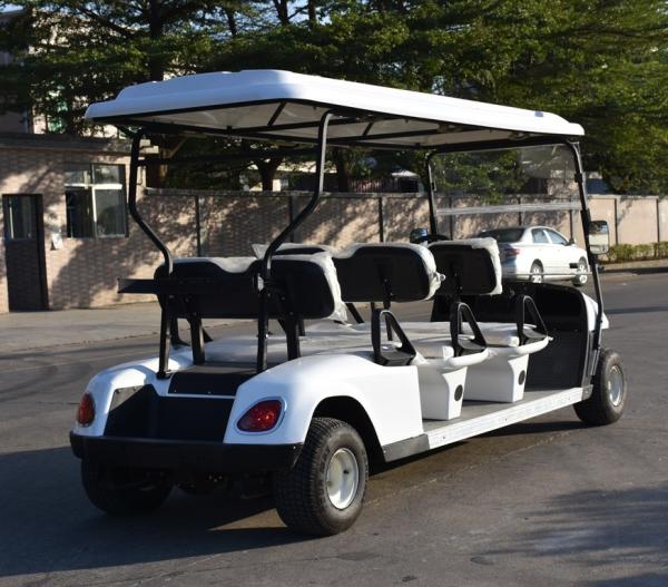 Carrinhos de golfe legais da rua elétrica branca do passageiro da cor 6 para o clube a pilhas