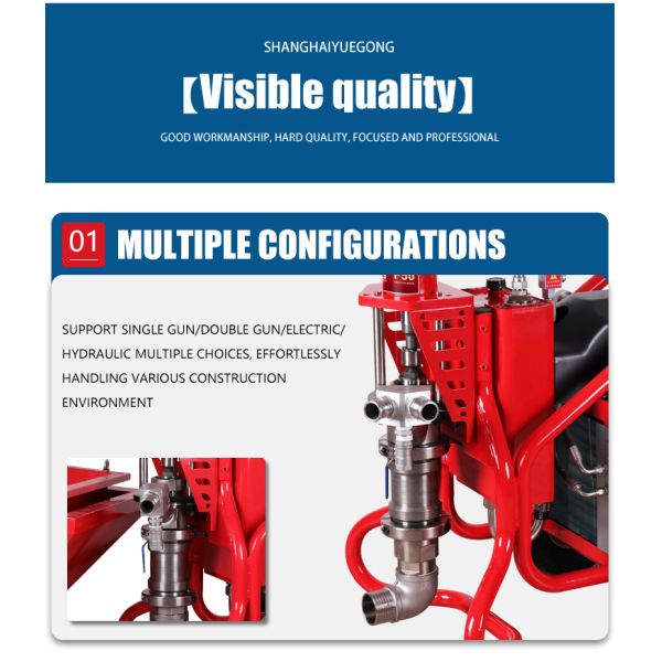 Hydraulic Gasoline Cement Mortar Spray Machine 14HP Fireproofing Spray Machine