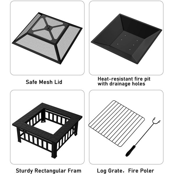 32 дюймовая кастрюля для брезировки с деревянным огней для внутренней упаковки