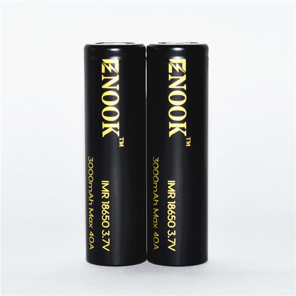 Bateria recarregável de íons de lítio de alta capacidade 40A 18650 3,7 V Célula de bateria de 3000mah