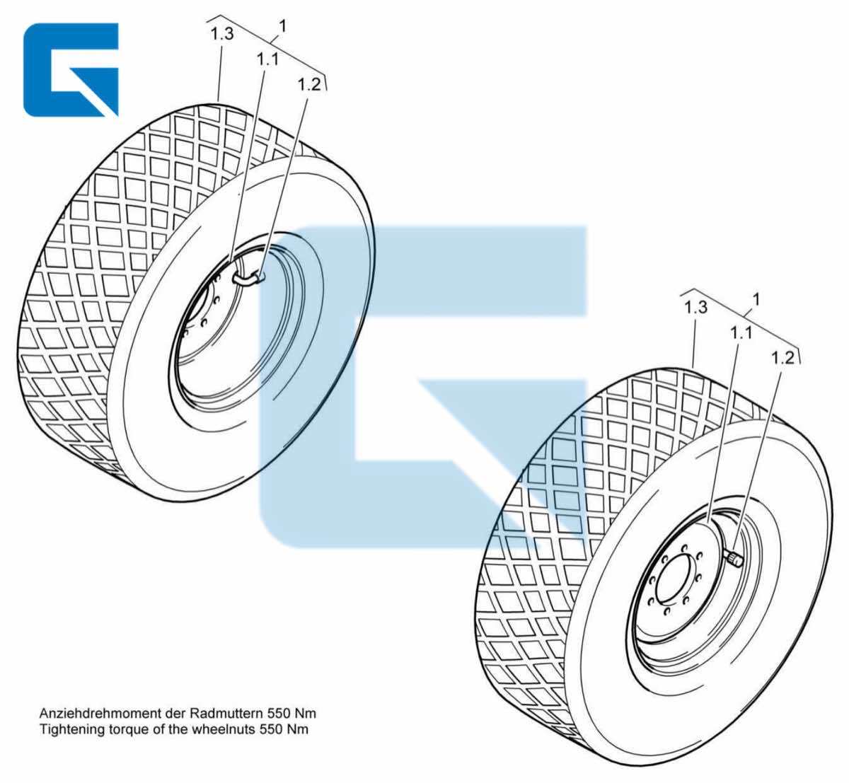 32001002 Tyre for BOMAG Compactor and Road Roller Parts