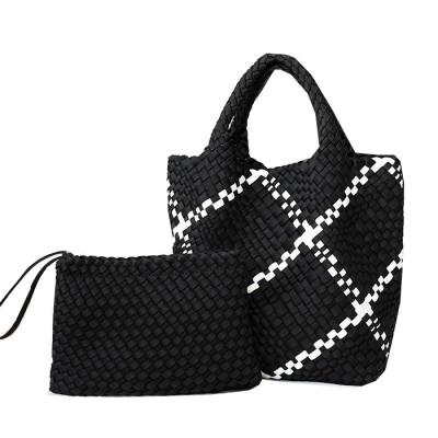 A bolsa tricotada manualmente curso de Straw Woven Bag Beach Basket tece o saco