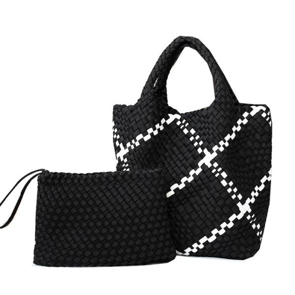 A bolsa tricotada manualmente curso de Straw Woven Bag Beach Basket tece o saco