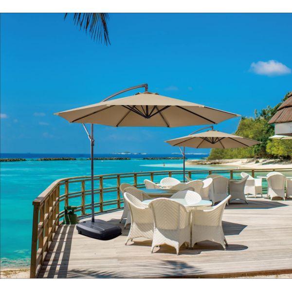 Stainless Steel Pool Side Umbrella Waterproof Restaurant Hotel  Aluminum Frame Garden Parasol Beach