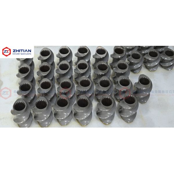 Éléments de vis d'extrudeuse à double vis en alliage de carbonitrure de TiCN avec résistance à l'usure et à la corrosion pour l'usinage CNC de précision