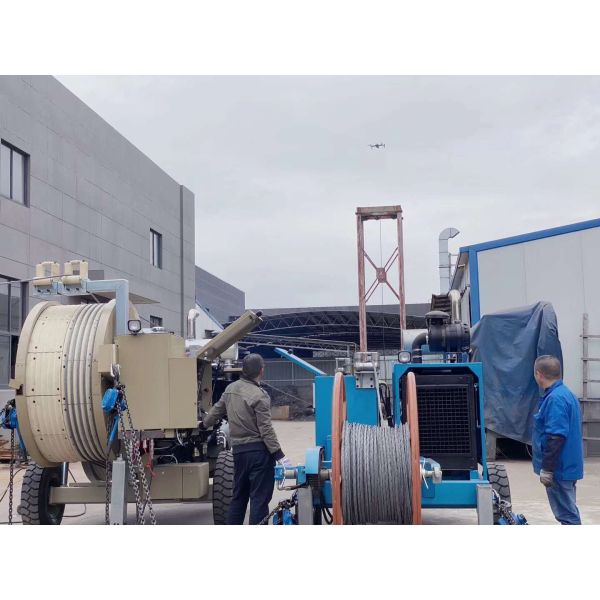 70KN Cable Stringing Equipment Cable Tension Hydraulic Equipment Wear Resistance