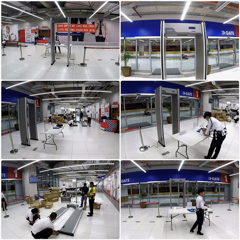 Low Power Consumption Walk Through Metal Detector Gate Easy Installation Security Archway for School Project