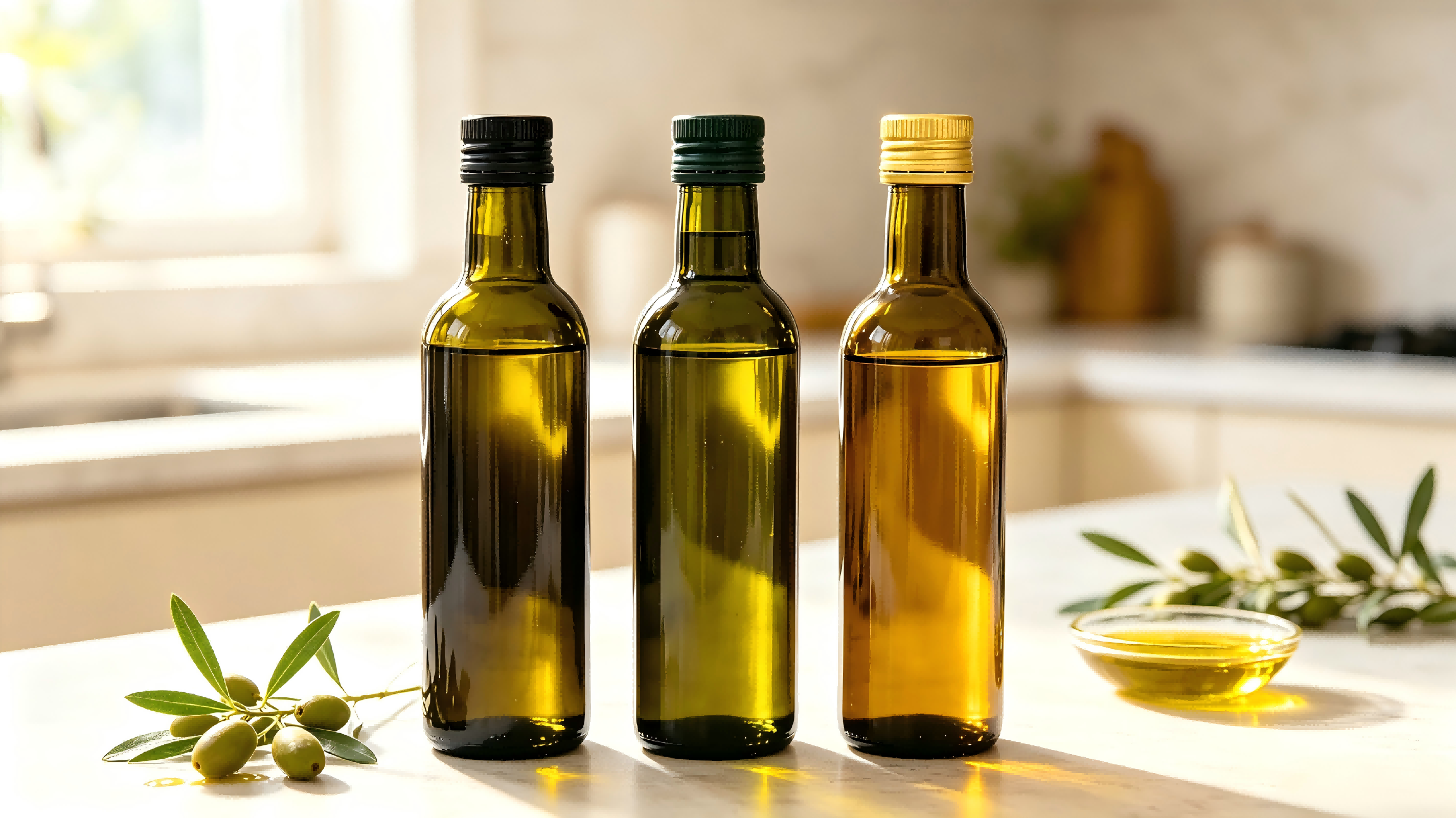 Aluminium Screw Cap 31.5mm PE Pourer Insert Olive Oil Bottle FDA Approved BPA Free
