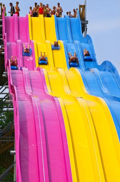 Swimming Pool Fiberglass Water Slide Amusement High Speed Family For Water Park Water Games