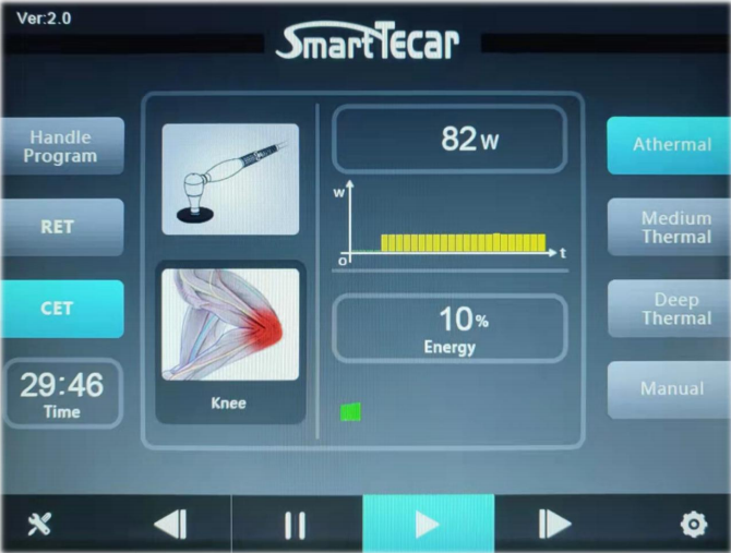 CET RET Tecar Therapy Machine 448khz 300W For Pain Relief