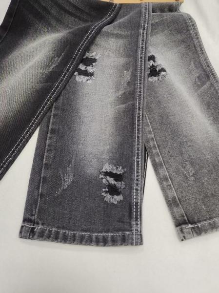 TEJIDO VAQUERO NO ELÁSTICO TWILL 9.4oz NEGRO/NEGRO Con Construcción 10*10 Para Jeans