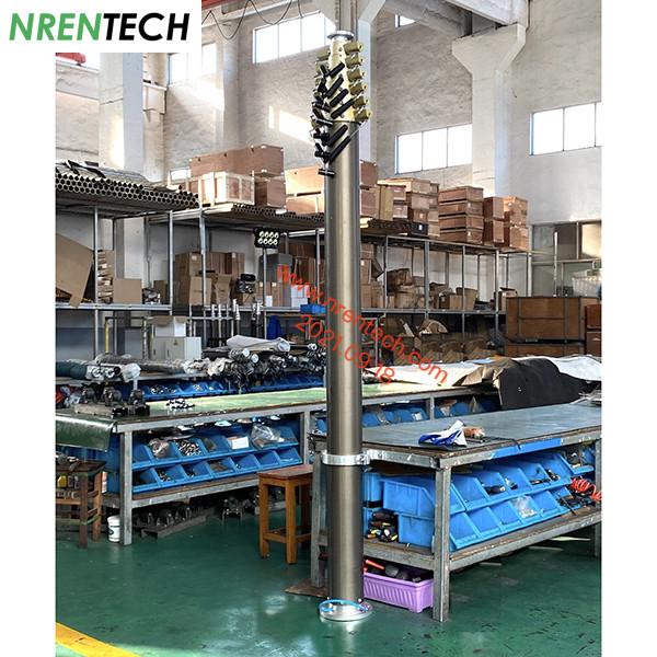 12m pneumatic telescoping mast for antenna 30kg payloads 2.55m closed height
