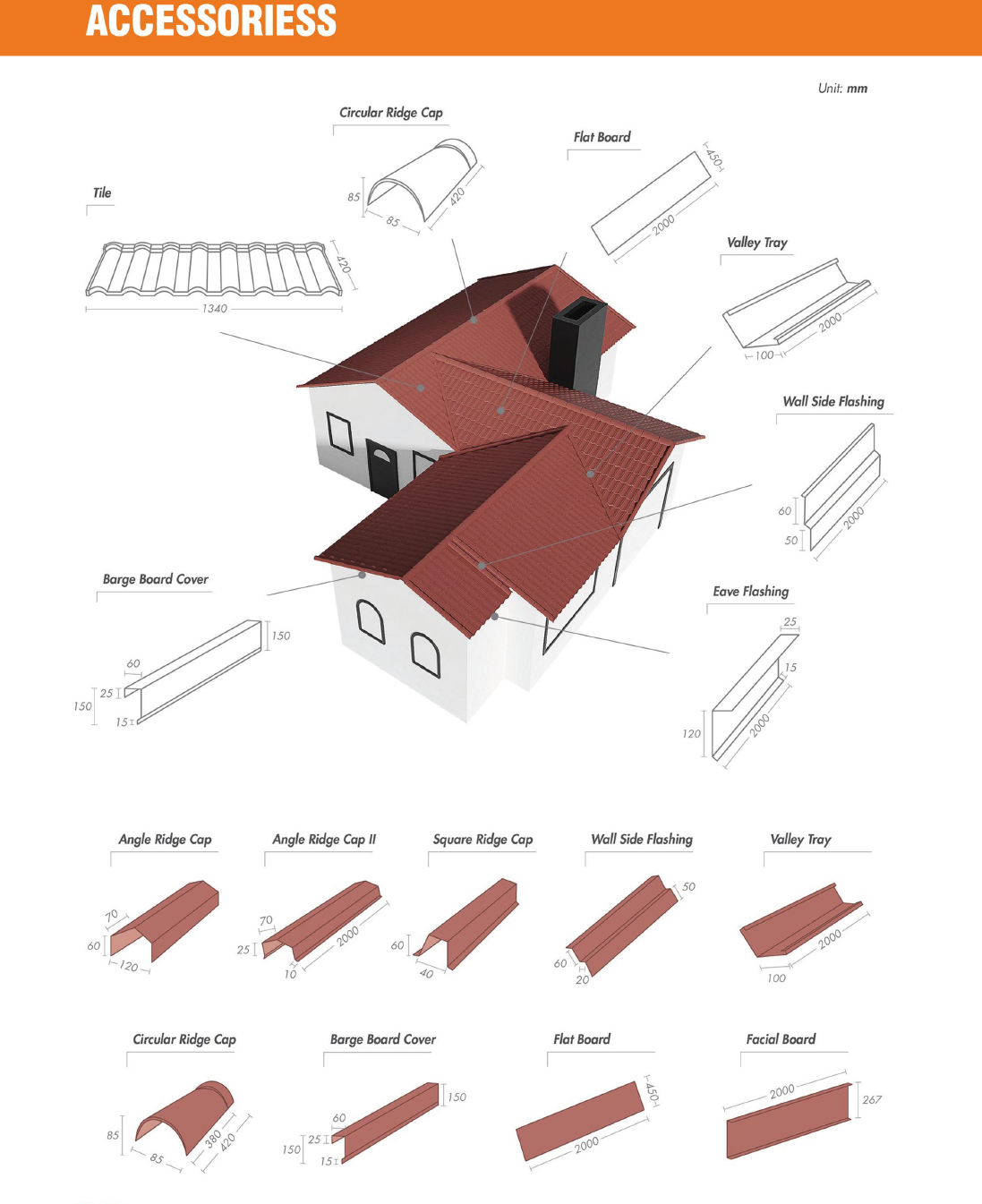 2024 Новый тип глубокой римской плитки с канавкой AZ90 Алюцинковый цвет Каменный покрытый металлом крыша плитка Вилла архитектура