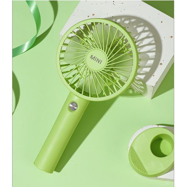 Portable Handheld Mini Fan with 4 Rotary Vane and Rechargeable USB Power
