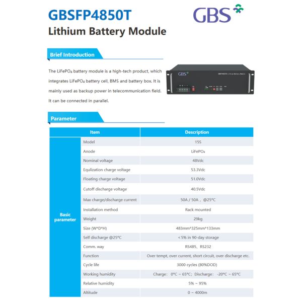 48V 50AH LiFePO4 Split Rack-Mounted Off-Grid Battery Pack for Renewable Energy Solar Storage