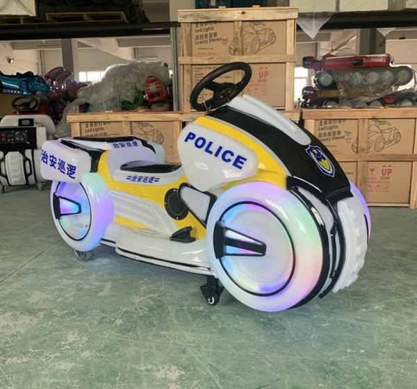 Policial motor ride moeda operada crianças viagens em carro bateria motor ride