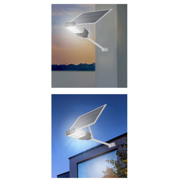 150w Solar Powered LED Street Lights Ip66 Ip67 King Kong 3 Heads 50x22x9cm